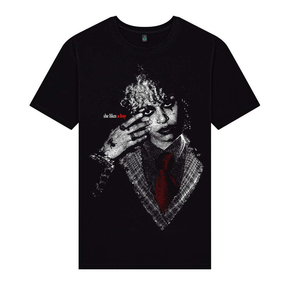She Likes a Boy Black Tee UK