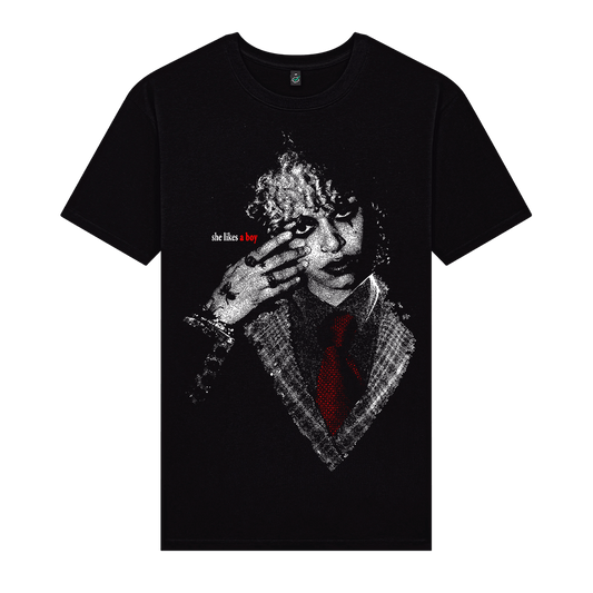 She Likes a Boy Black Tee UK
