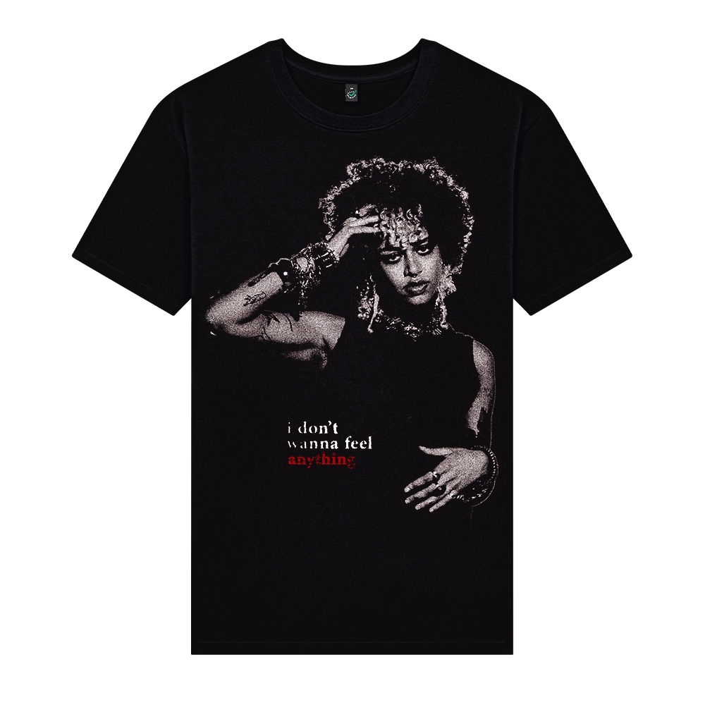 I Don't Wanna Feel Anything Black Tee UK