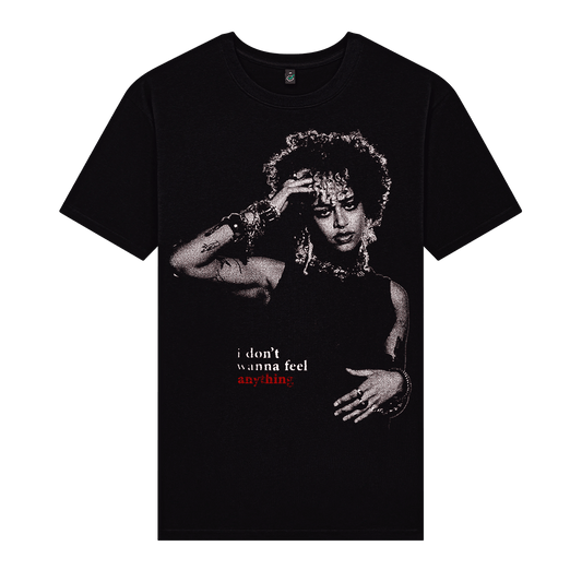 I Don't Wanna Feel Anything Black Tee UK
